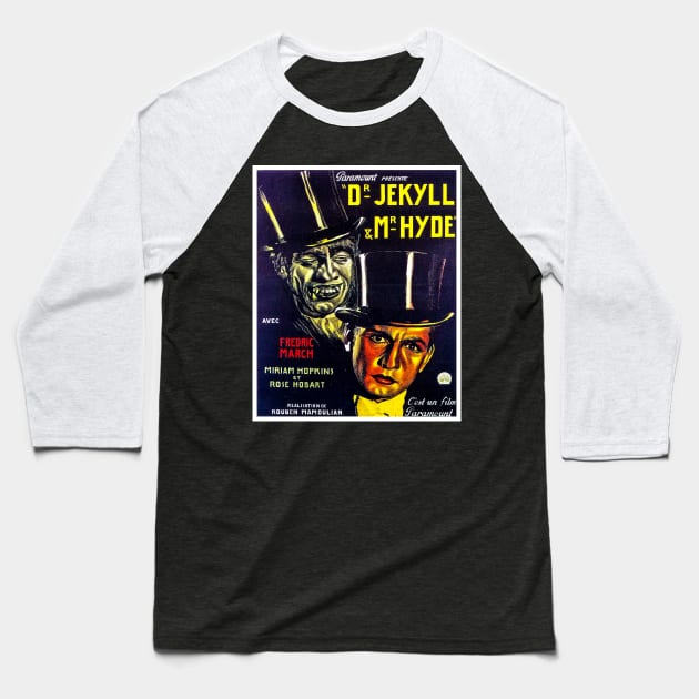 dr jekyll mr. hyde Baseball T-Shirt by UNDER THE QUARTER